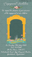 Green Theme Muslim Cartoon Engagement Invitation Gif