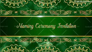 Green Theme Muslim Naming Ceremony Invite Video