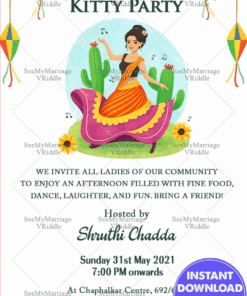 Oh Ladies Kitty Party Invitation Card