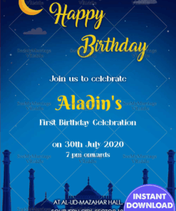 Salgirah_muslim Birthday Invitation Card