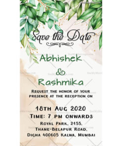 Spring Theme Reception Invitation Save The Date Card