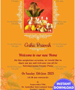 Traditional Theme Housewarming Invitation Card