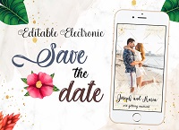 Delightful Weddings Motion Animated Floral Wedding Invitation With Couple Picture | ID: 11638
