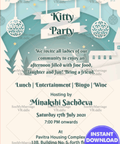 Snow White - Kitty Party Invitation Card