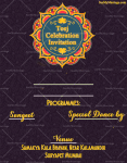 Animated Ladies Teej Invitation Gif With Violet Background, Rotating Traditional Mandala