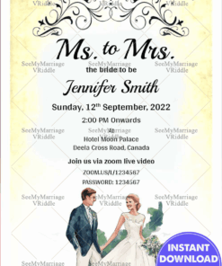 Vintage Theme Bridal Shower Save The Date Ecard