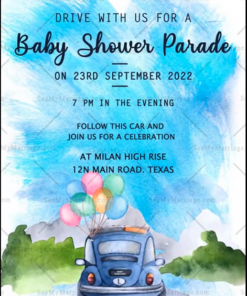 Baby Parade Baloons And Car Theme Baby Shower Animated Gif
