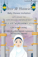 Muslim Baby Shower Blue Theme Mosque Background Animated Gif