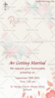 Tossing The Bouquet White Floral Theme Christian Wedding Invitation Gif