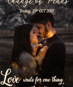 Change Of Plans Announcement, Save The Date Card