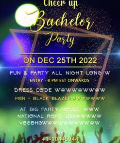 Bachelor Party Cheer Up Save The Date With Pub Dancing Animation | ID: 11697