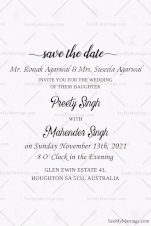 Wedding Honey Bee Invitation Gif-floral Falling, Ink Reveal Save The Date | ID: 11712