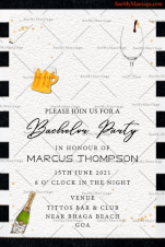 Bachelor Party Invitation Gif, Black And White Theme Background, Champagne Explosion Animation | ID: 11691