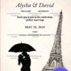 Save The Date - Eiffel Tower, Love In Paris