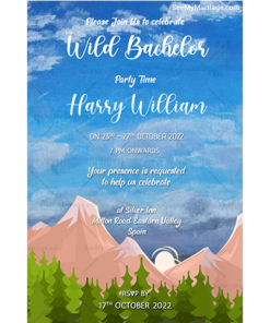 Wild Fun Bachelor Party Invitation Card Automation