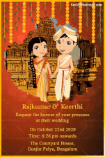 Kannada Cartoon Wedding Invitation Red Theme Gif