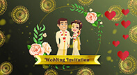 Traditional Kerala, Malayalam Wedding Invitation Video | South Indian, Golden Texts | ID: 11793 | ID: 11796