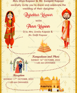 Dil Bole Hadippa Punjabi Wedding Invitation | ID: 11795