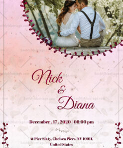 Modern Wedding Suite, Pink Theme Multi Save The Date Cards | ID: ec_11149 | ID: ec_11153