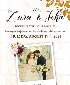 Cherry Blossoms Wedding Save The Date Video Invitation | ID: 11810