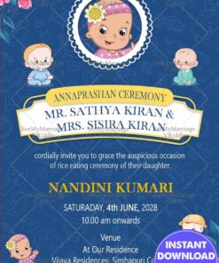 A Cute Annaprashan Ceremony Invitation Card