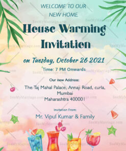 Cozy Warm Housewarming Party Invitation Card