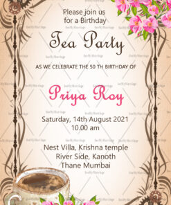 Ek Cup Chai Tea Party Invitation Card