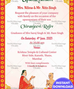 Nice Traditional Upanayanam Card