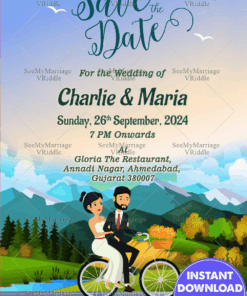 Ride To The Save The Date Invitation Card Wedding