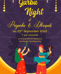 Raas Garba Wedding Sangeet Invitation Animated Gif | ID: 1880893
