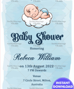 Tiny Toes Baby Shower Invitation Card
