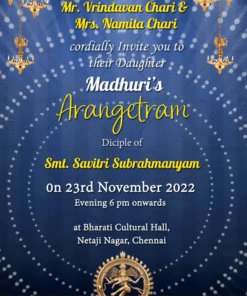 Natraj Arangetram Invitation Anmated Gif | ID: 11885