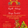 Simple Traditional Red Theme Gujarati Wedding Invitation Card