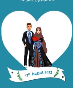 Cute Couple Cartoon Theme Animated Muslim Nikah Wedding Invitation Video