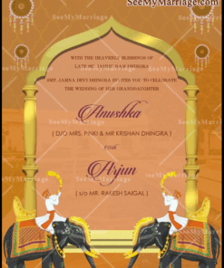 A Kaleidoscopic Illustration Of Indian Culture For A Vibrant And Royal Invitation For All Your Wedding Ceremonies - 208235 - Free