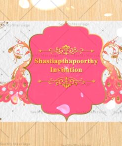 60th Wedding Anniversary Golden Text Floral Pink Theme Video