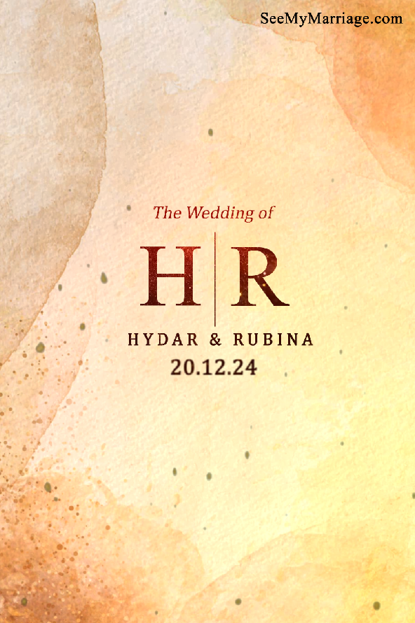 Islamic Arabic Theme Wedding Invitation Video With Gold Brush Stroke Background