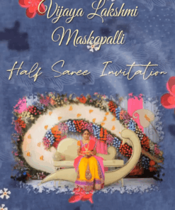 Water Motion Lotus background with Girl in Swing Half Saree Invitation Video - 209006 - Free