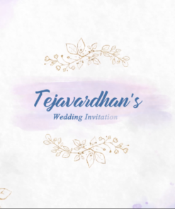 A Classic Lavender Wedding Invitation Video In A Watercolour Ink Reveal Theme With Gold Accents