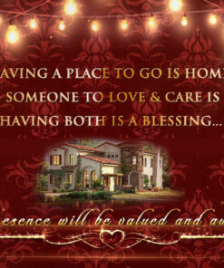 Golden Lights House Warming Ceremony Invitation Video with Maroon background
