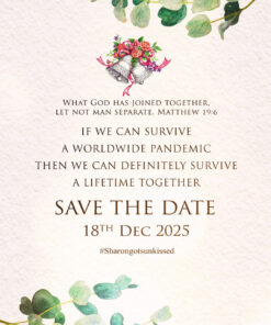 Christian Wedding Romance In Pandemic Times Invitation Video