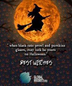 Halloween Witch Greeting Card Pumpkin Theme