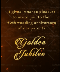 Grand Golden Jubilee Anniversary Invitation Video Slide Show theme