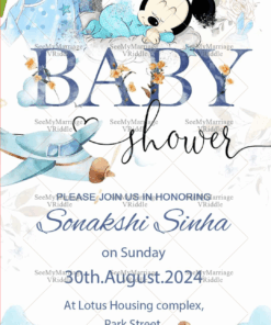 Mickey Mouse Theme Baby Shower Invitation Card