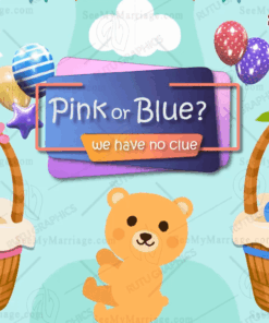 Pink Or Blue Cartoon Baby Shower Video Invitation