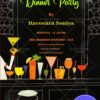 Jazzy cocktail Dinner Party Invitation Full Bar