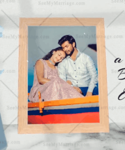 Life Journey Wedding Invitation Video Photo Frame floral