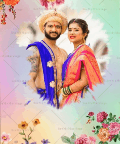 Royal Maratha Wedding Invitation Video Floral Add Photo