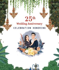 Royal Indian Theme Save The Date for 25th Anniversary