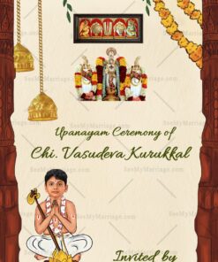 Caricature Theme Upanayan Invitation Card Sacred Rite Explained